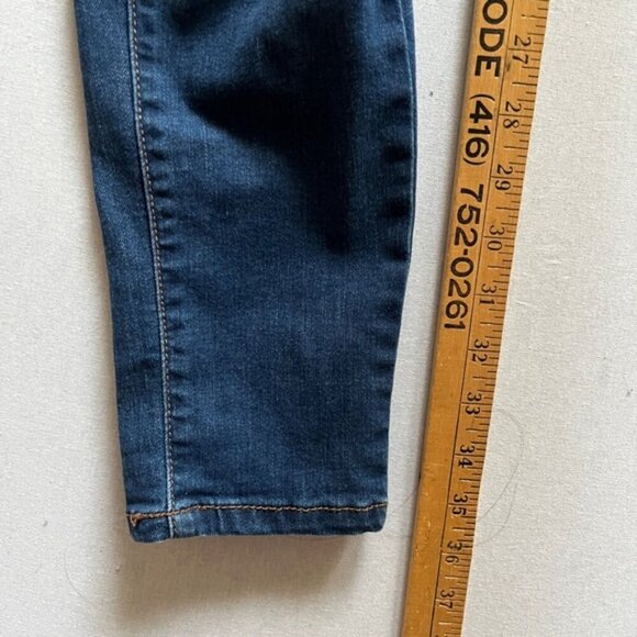 Wax Jean distressed frayed slim denim jean overalls Sz M - Picture 7 of 8